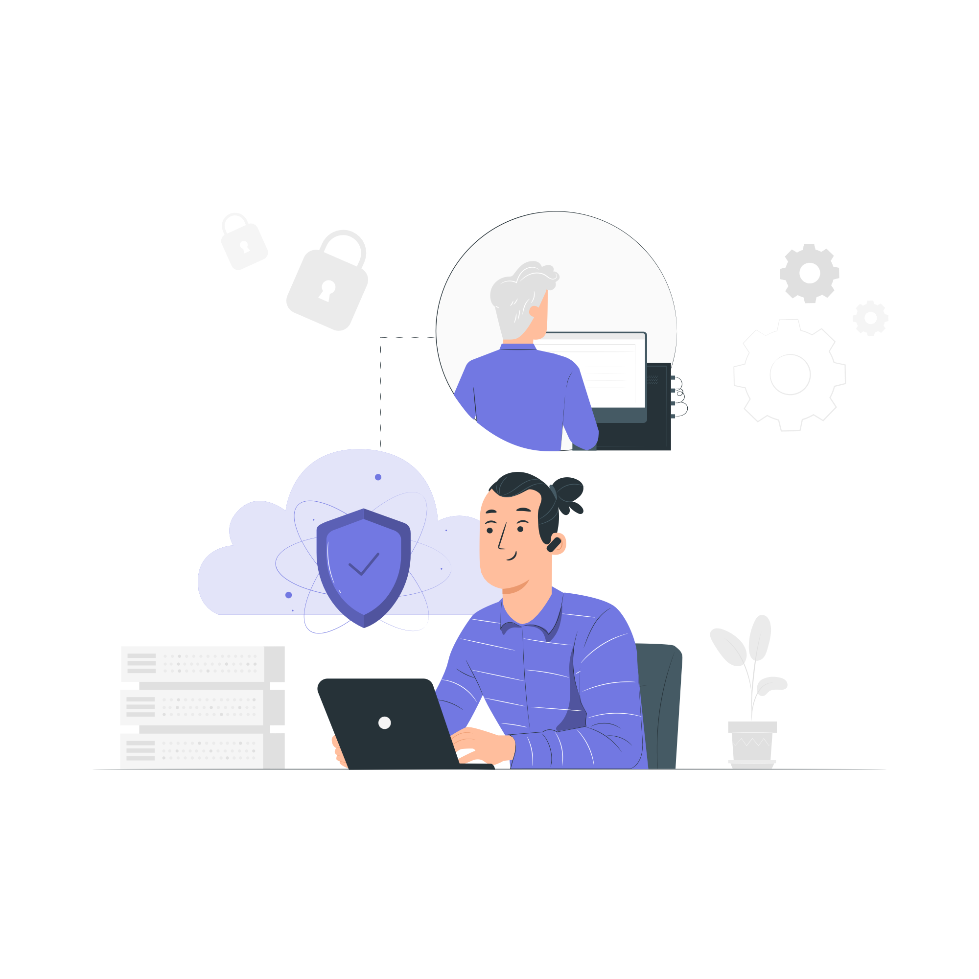 Illustration showing Cloud Security Architecture